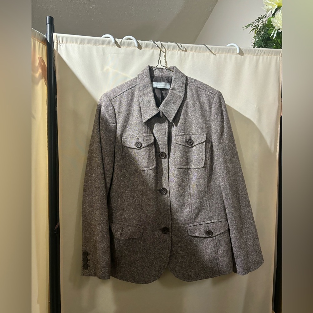 Liz Claiborne brown blazer fall blazer business elegant